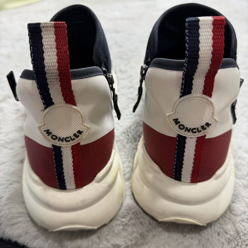 Moncler Compassor Zip Shoes Mens Sneakers Blue Athletic Size 44 US 11 Authentic - Picture 5 of 8